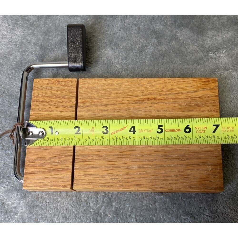 The Pro Cheese Slicer Solid Oak For Charcuterie Boards Slicing Cheese VTG - Picture 9 of 11